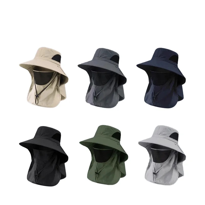 Mens Outdoor Hunting Hats - Summer Neck Flap Sun Hat Outdoor