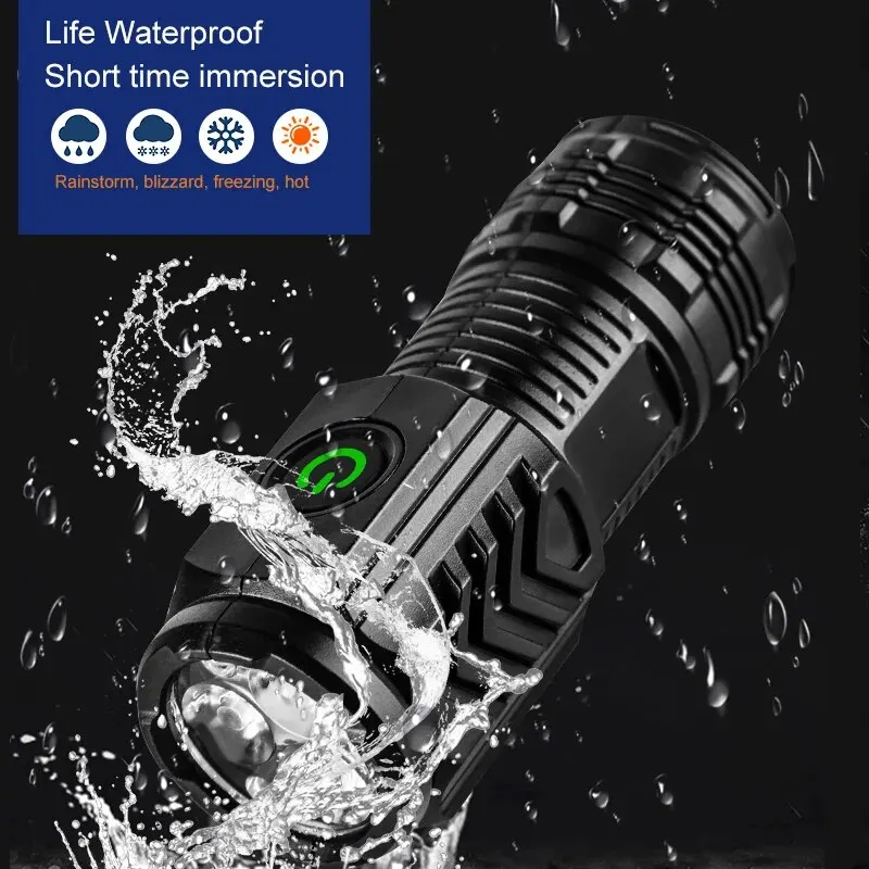 Portable Mini 3 LED Handheld F - Tactical Flashlight Rechargeable recension och pris