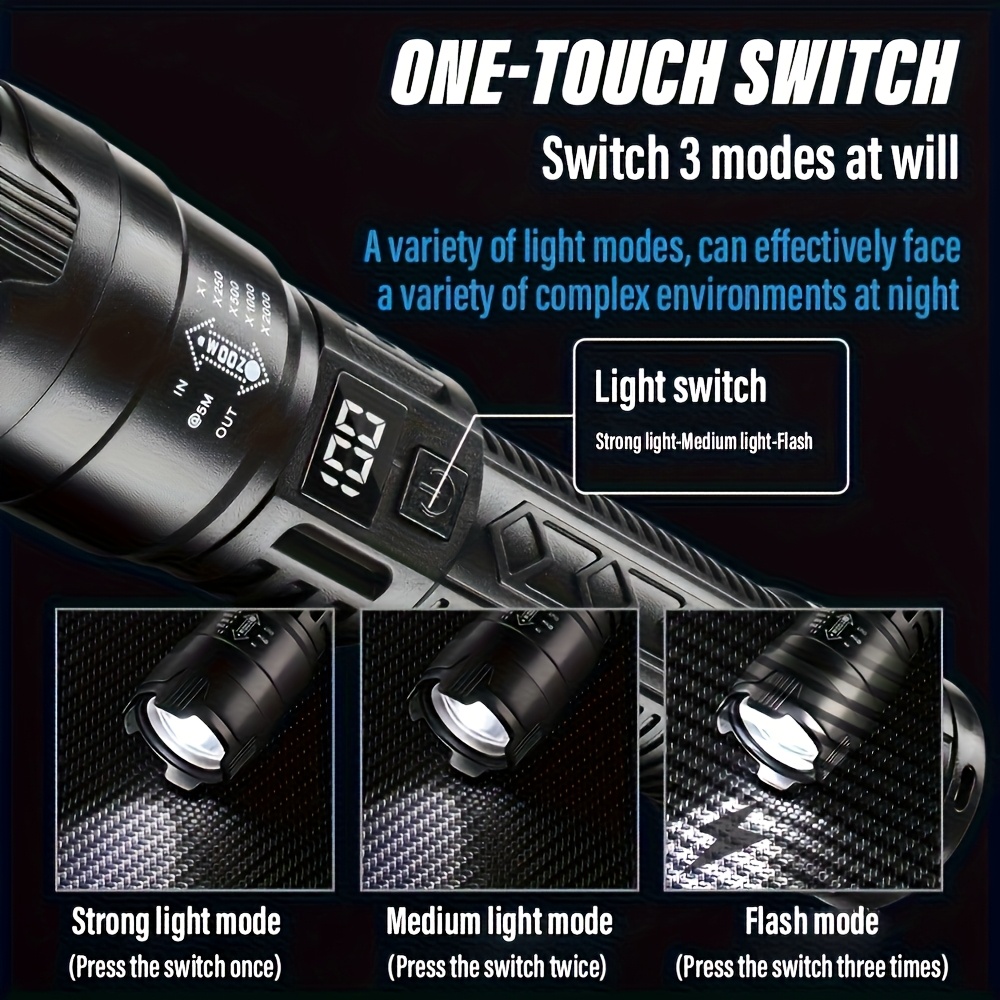 High Strong Power Led Flashlig - Tactical Flashlight Rechargeable recension och pris
