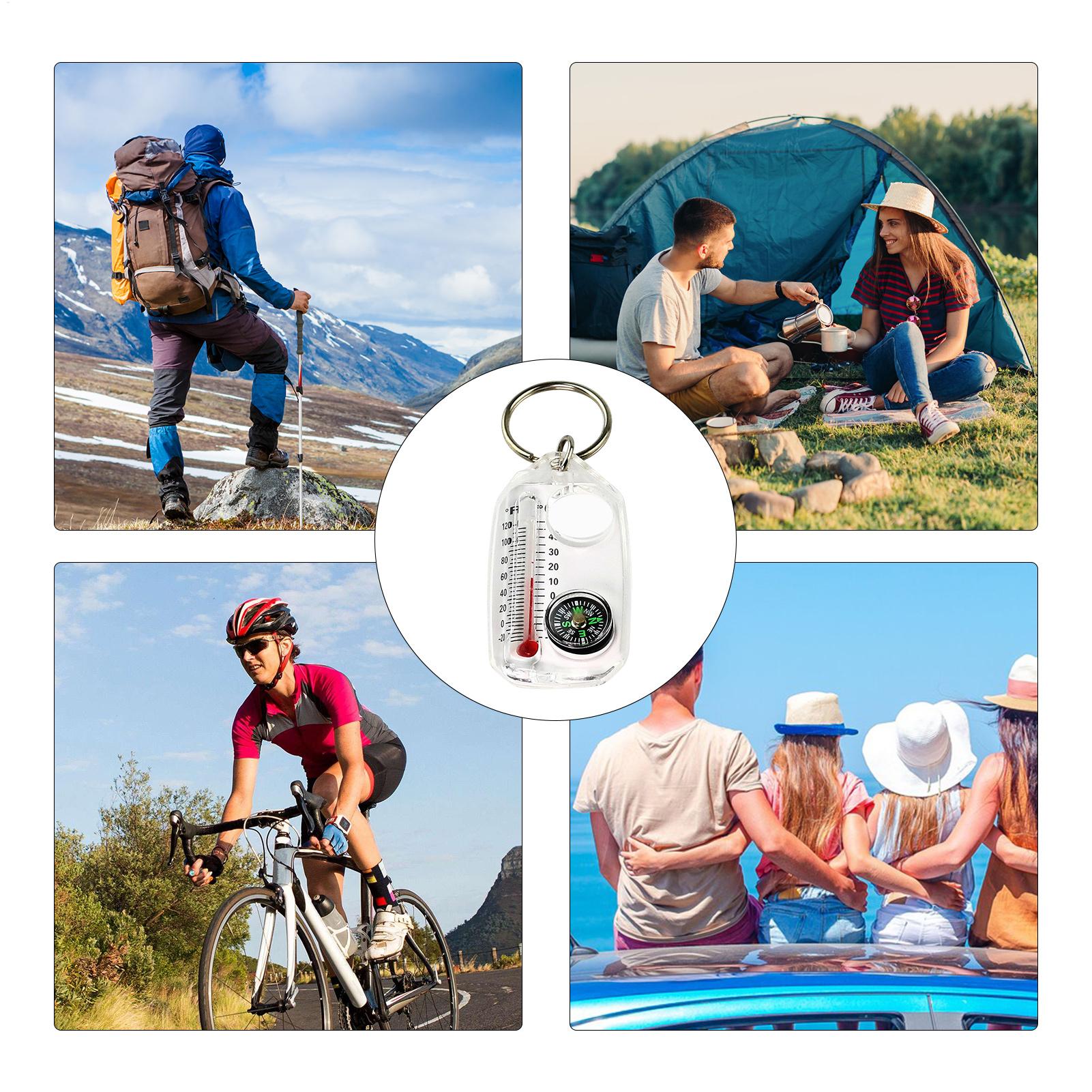 Portable Outdoor Keychain Comp - Hunting Outdoor Thermometer recension och pris