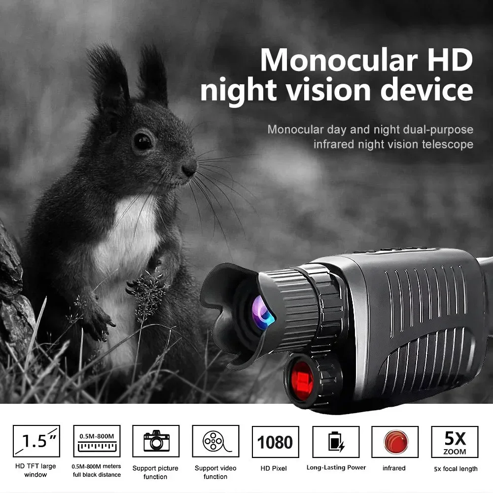 1080P HD Monocular Night Visio - Hunting Outdoor Day recension och pris