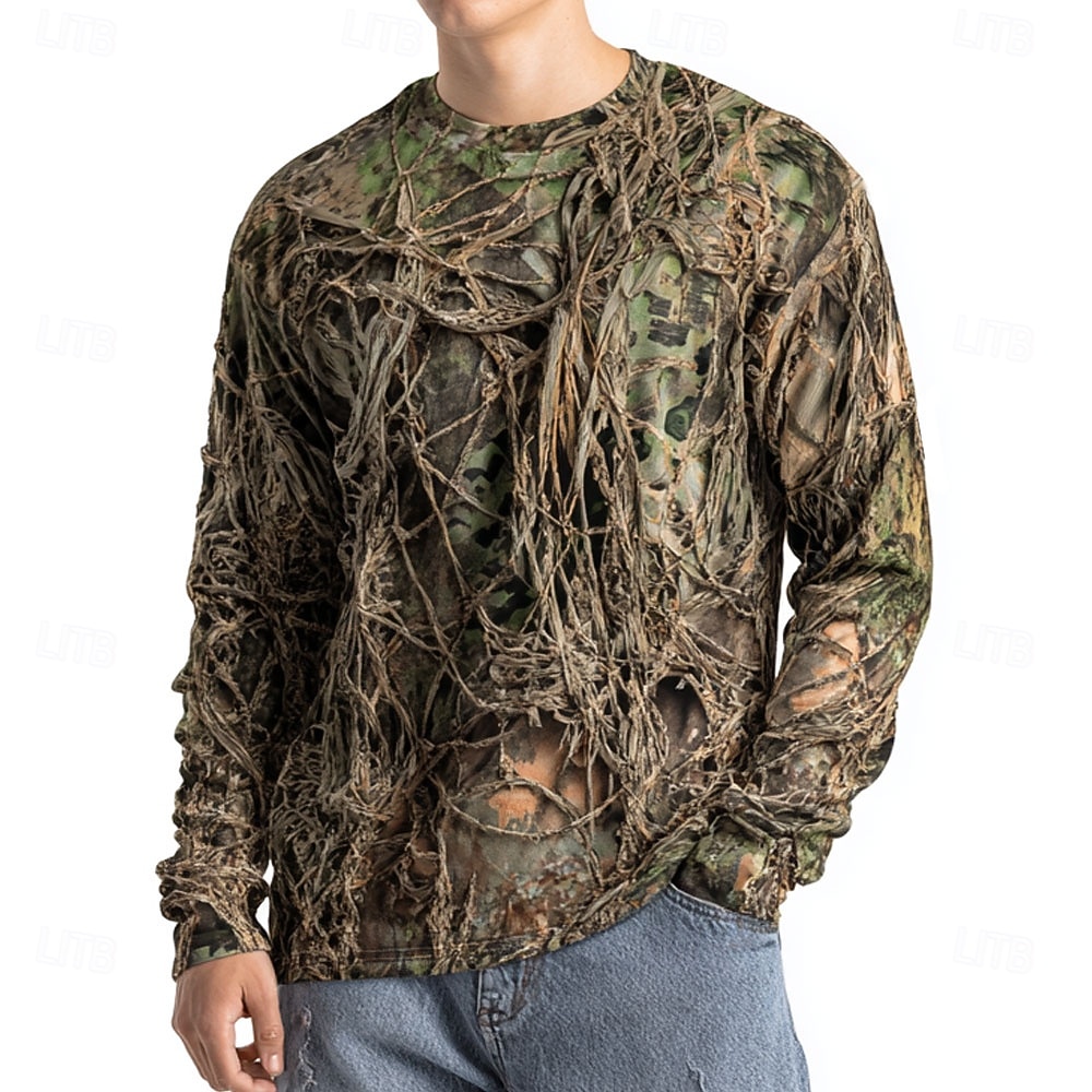 Men's Camo Animal Print Long S - Outdoor Hunting Graphic Tees recension och pris