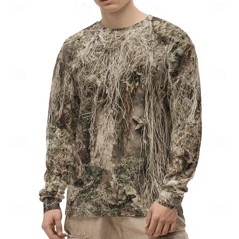 Men's Camo Animal Print Long S - Outdoor Hunting Graphic Tees recension och pris