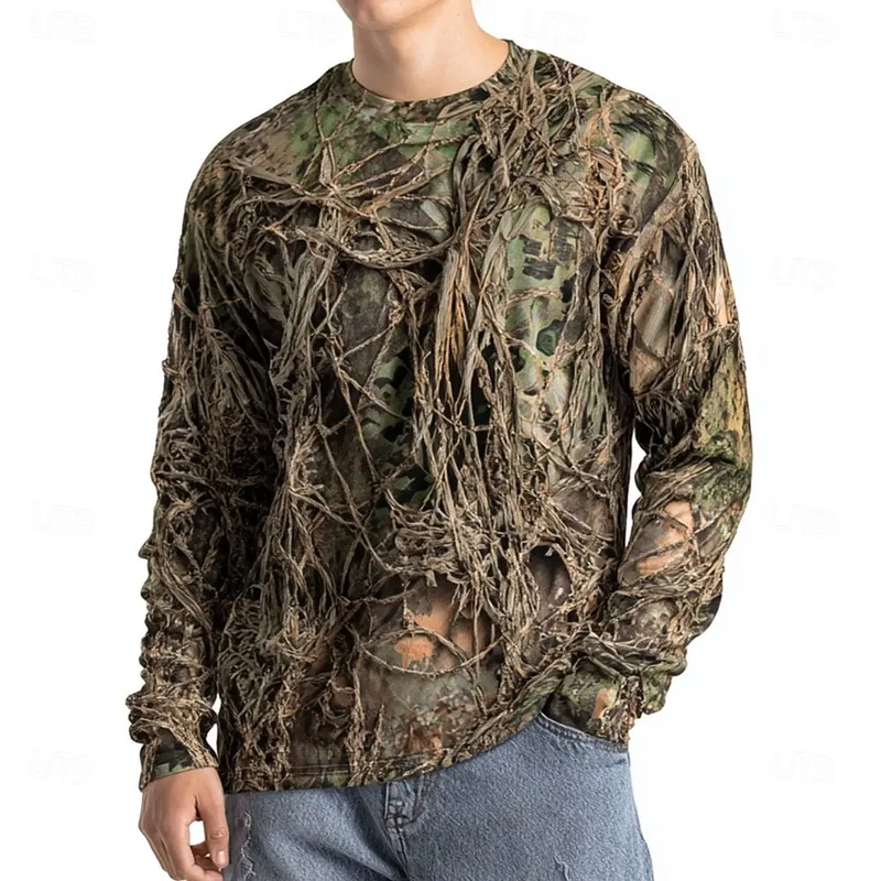 Men's Camo Animal Print Long S - Outdoor Hunting Graphic Tees recension och pris