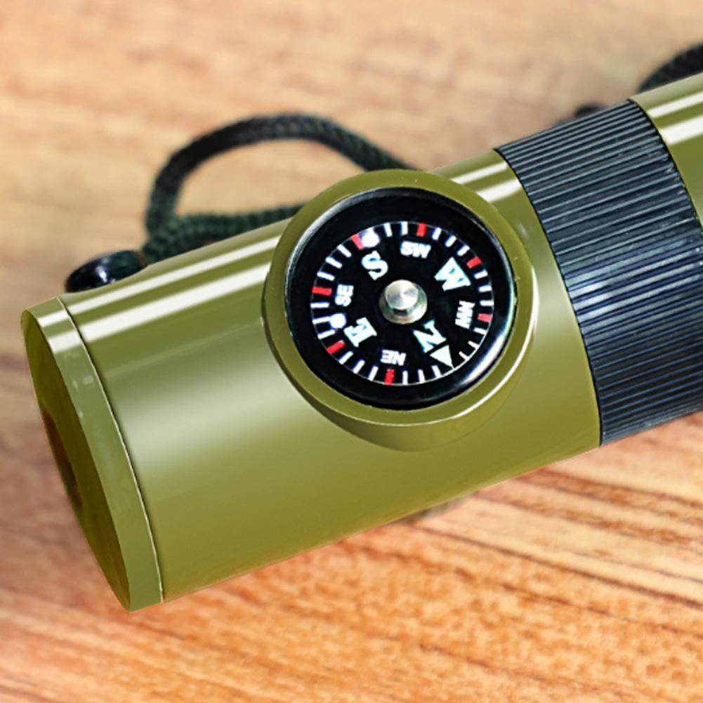 7-In-1 Multifunctional Whistle - Hunting Outdoor Thermometer recension och pris
