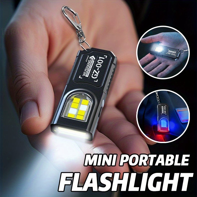 Powerful Mini COB LED Keychain - Tactical Flashlight Rechargeable recension och pris