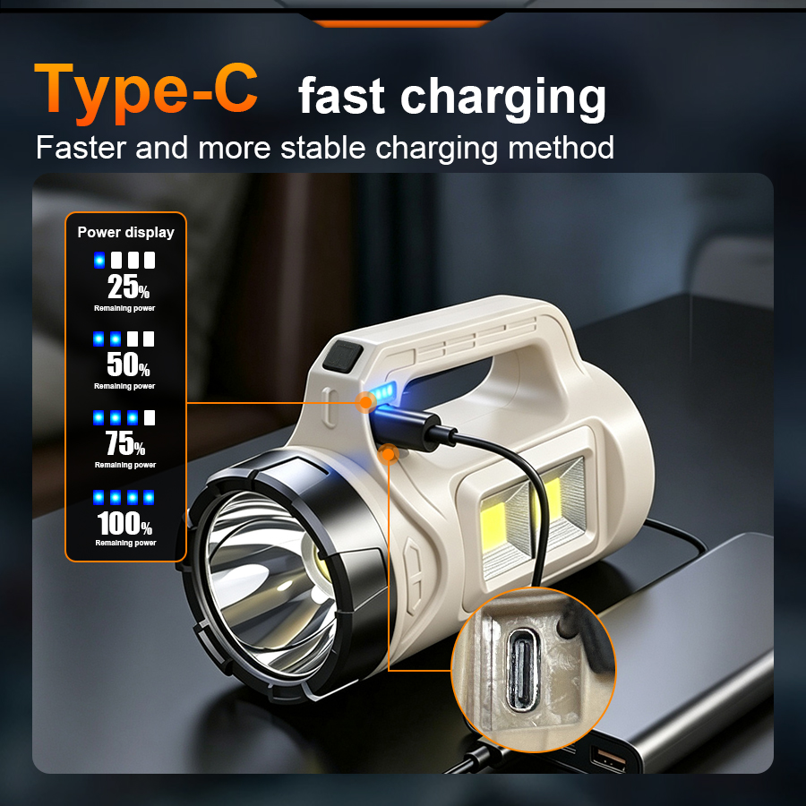 Multiscene Handheld LED Torch  - Tactical Flashlight Rechargeable recension och pris