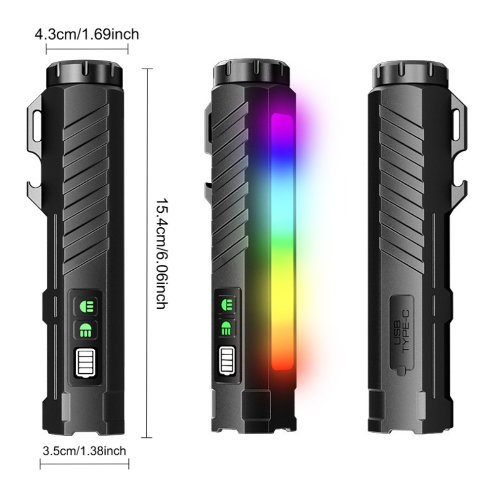Tactical Flashlight Type-c Rec - Tactical Flashlight Rechargeable recension och pris