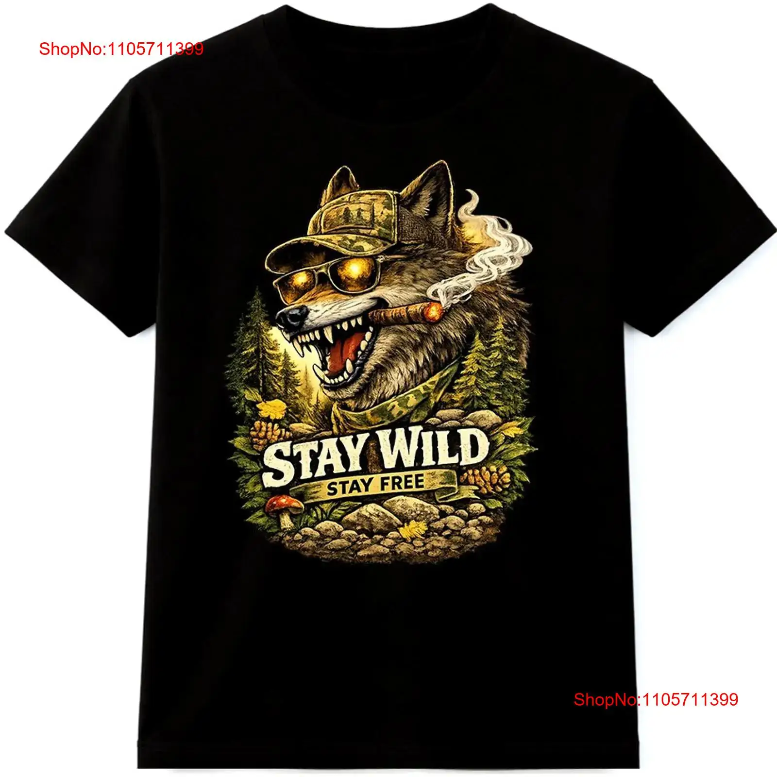 Wolf T Shirt Stay Wild Free Ou - Wildman Hunting & Outdoor Vanderbijlpark recension och pris