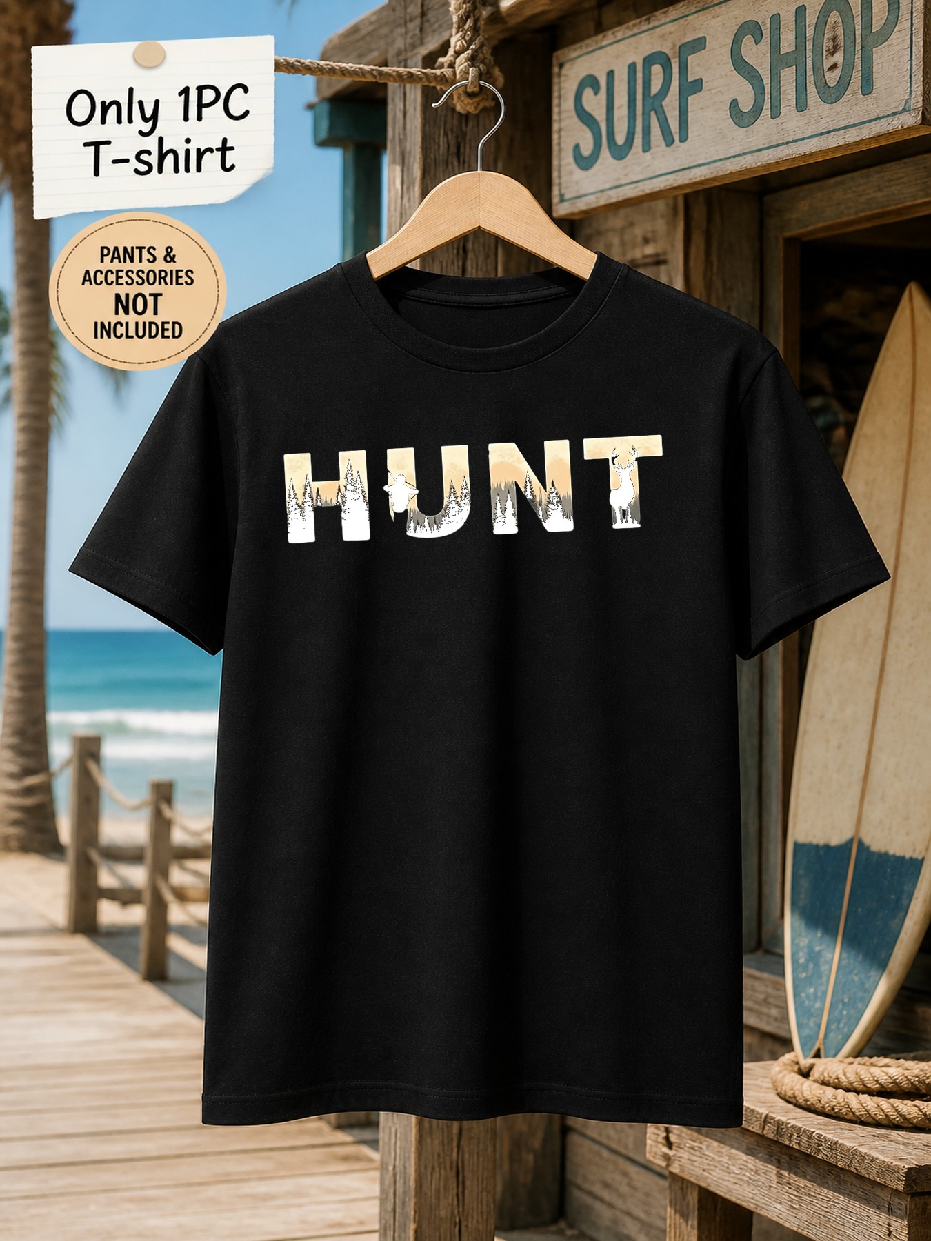1pc Men'S Graphic T-Shirt Hunt - Outdoor Hunting Graphic Tees recension och pris