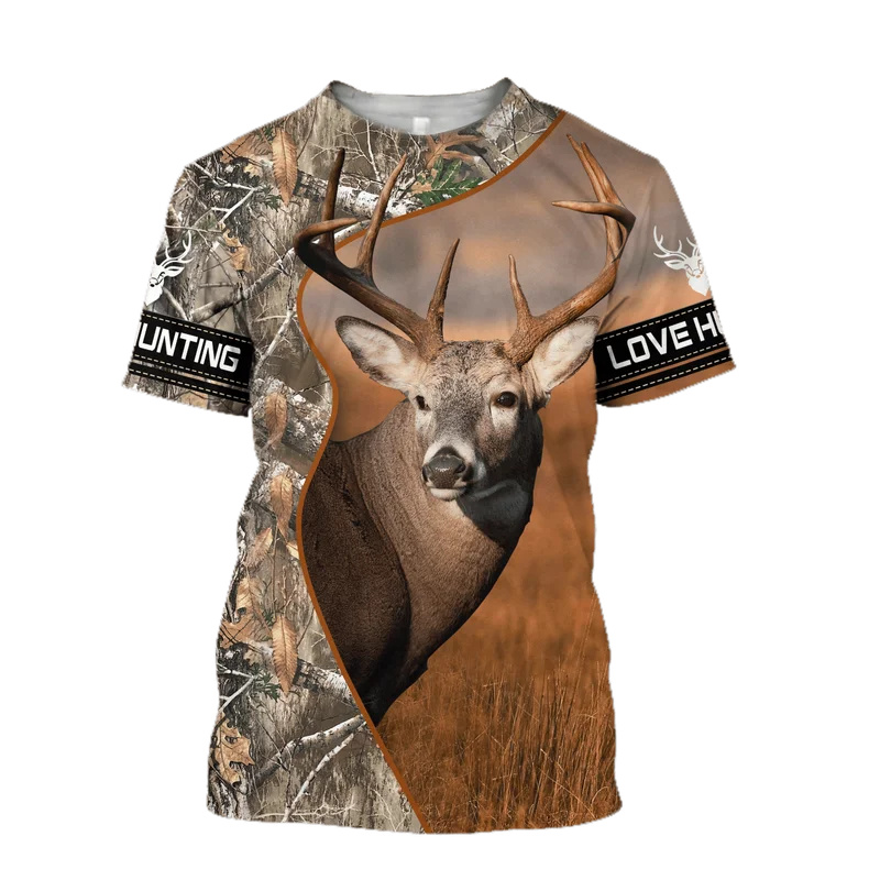 1 Piece Custom Your Picture El - Outdoor Hunting Graphic Tees recension och pris