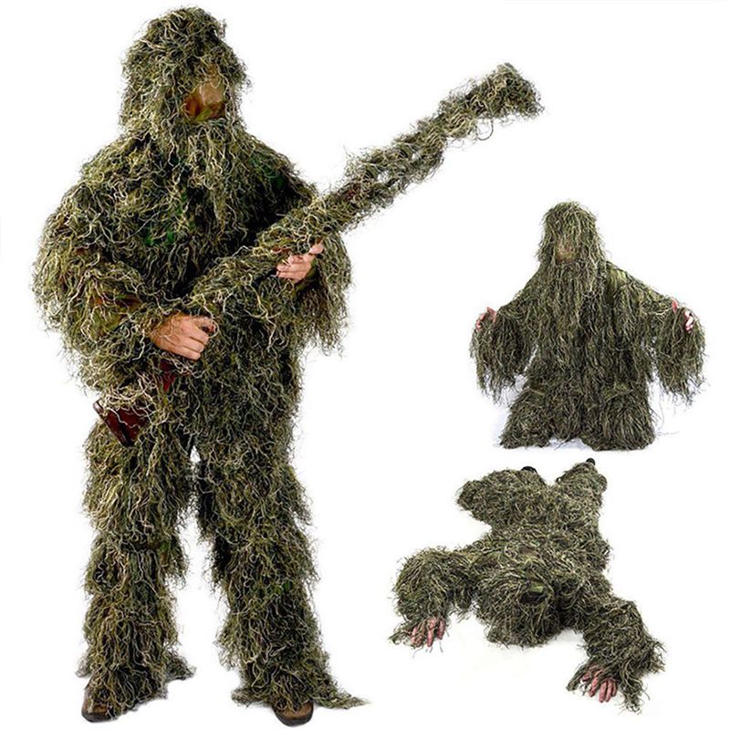 AEF6-2X 5 In 1 Ghillie Suit,3D - Hunting Outdoor Apparel recension och pris