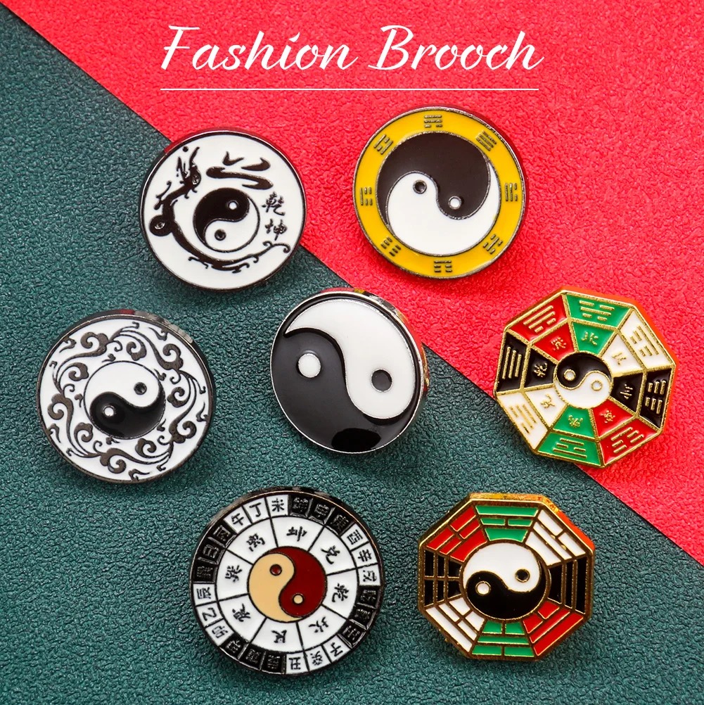 Yin Yang Symbol Metal Brooch C - Hunting Outdoor Apparel recension och pris