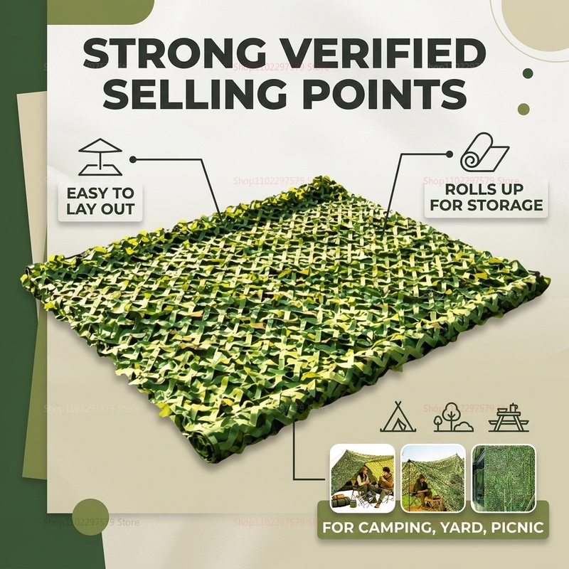 Jungle Camouflage Netting Roll - Hunting And Camping In Jungle recension och pris